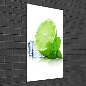 Üvegfotó Lime és jég