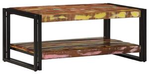 VidaXL dohányzóasztal többszínű 90x50x38cm tömörfa újrahasznosított fa