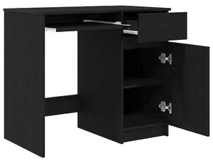 VidaXL fekete tölgy forgácslap íróasztal 86x49x76 cm