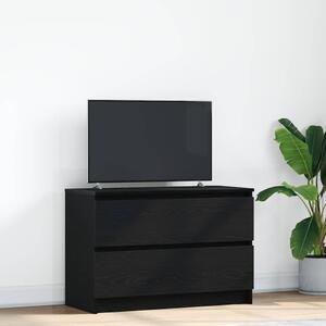 VidaXL fekete szerelt fa TV-szekrény 80x35x54 cm