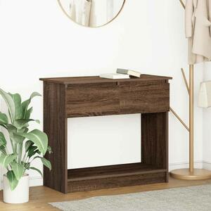 VidaXL barna tölgyszínű konzolasztal fiókokkal 85,5x38,5x74,5 cm