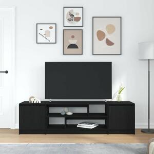 VidaXL fekete tölgy színű szerelt fa TV-szekrény 188,5x41x50 cm