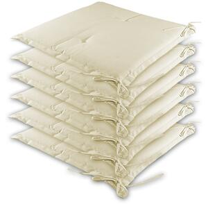 Detex® 6 x Boston ülőpárna 43x39x5 cm - krém