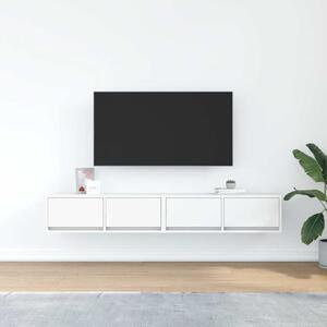 VidaXL 2 db fehér szerelt fa TV-szekrény 80x31x25,5 cm