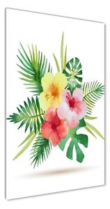 Photo kép üveg Hawaii virágok
