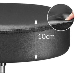 Casaria® Gurulós puff - fekete