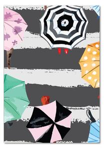 Üvegkép nyomtatás Színes esernyők