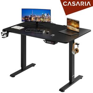 Casaria® Magasságban állítható irodai asztal 110x60x118 cm - fekete