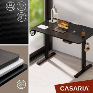 Casaria® Magasságban állítható irodai asztal 110x60x118 cm - fekete