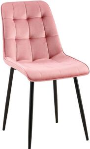 Gifford bársony étkezőszék pink-fekete 324697