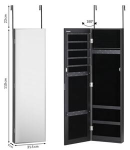 Casaria® Ékszerdoboz szekrény 31,5x9x110 cm