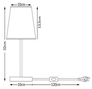 Monzana® Lumiere asztali lámpa 32x13x13 cm - szürke