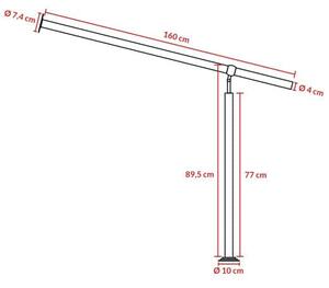 Monzana® Lépcsőkorlát - 160 cm