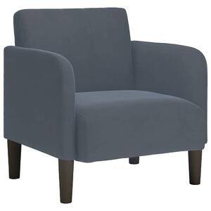 VidaXL sötétszürke bársony kanapészék karfás szék 54 cm
