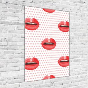 Üvegkép falra Vörös ajkak