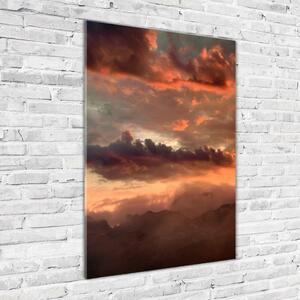Üvegkép nyomtatás Sunset hegy