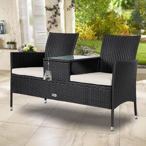 Deuba Rattan pad - fekete