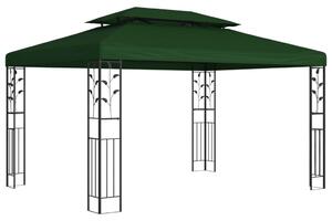 VidaXL Pavilon 3,97 x 2,96 x 2,68 m Zöld Poliészter és acél