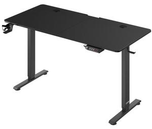 Deuba Állítható magasságú irodai íróasztal fekete - 140x60x118 cm