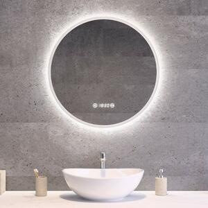 Kerek Led tükör Ø60cm Welland Alpha | Páramentesítő - Óra - Fényerő + színhőfok állítás