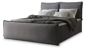MONTA ágyneműtartós kárpitozott boxspring ágy 160x200 - szürke