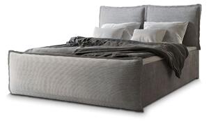 MONTA ágyneműtartós kárpitozott boxspring ágy 160x200 - világosszürke