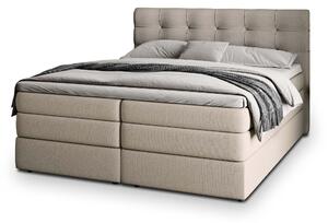 AREZI ágyneműtartós boxspring ágy 180x200 - bézs