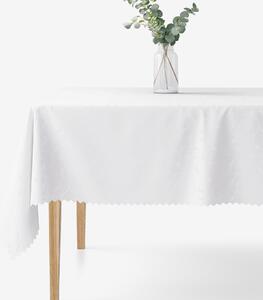 Goldea ünnepi szögletes teflon terítő - fehér nagy ornamentekkel ékesített 140 x 220 cm