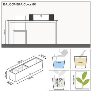 LECHUZA Balconera Color 80 ALL-IN-ONE fehér virágláda