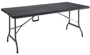 Deuba Rattan asztal 180x75x73cm - fekete