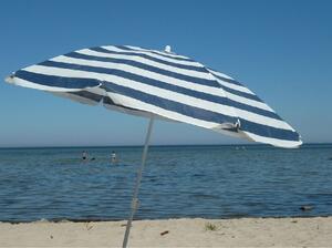BEACH kék-fehér napernyő 160 cm