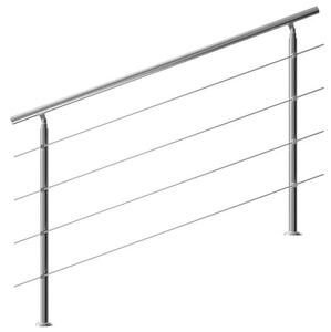 Monzana® Lépcsőkorlát 4 támasz - 160cm