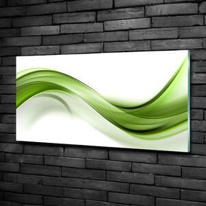 Üvegkép nyomtatás Zöld hullám