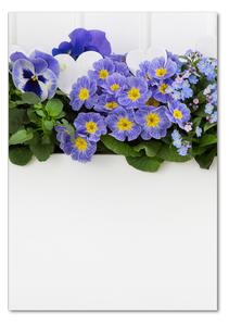 Egyedi üvegkép Lila virágok
