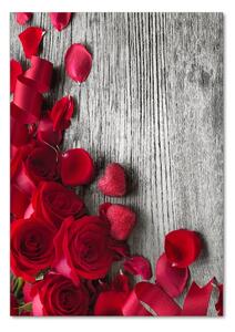 Üvegfotó Vörös rózsák