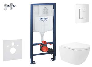 Grohe Rapid SL - Előfali szerelő készlet, Oudee Vortex WC és softclose ülőke, Skate Cosmopolitan vezérlőgomb, alpesi fehér SANI11BA3108
