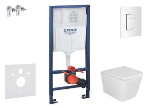 Grohe Rapid SL - Előfali szerelő készlet, Arkas WC I softclose ülőke, Skate Cosmopolitan vezérlőgomb, alpesi fehér SANI11BA3104