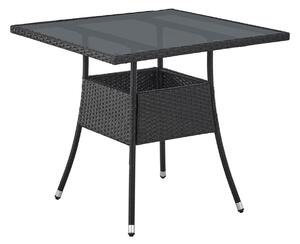 Juskys Yoro rattan asztal - fekete