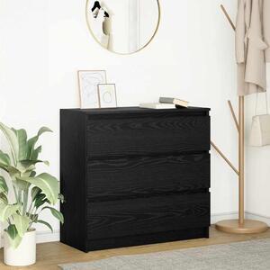 VidaXL fekete tölgy szerelt fa tálalószekrény 80x35x76 cm
