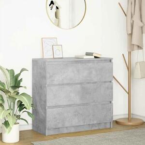 VidaXL betonszürke szerelt fa tálalószekrény 80x35x76 cm