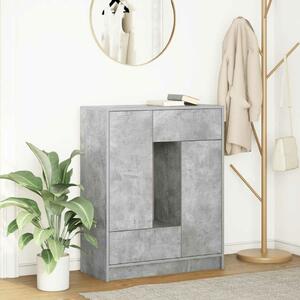 VidaXL betonszürke komód fiókokkal és ajtókkal 73x31x90 cm