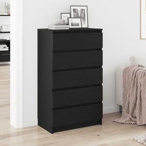 VidaXL fekete tölgy szerelt fa fiókos szekrény 60 x 36 x 103 cm