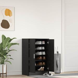 VidaXL fekete tölgy szerelt fa cipőszekrény 60x35x92 cm