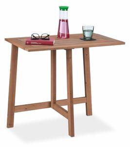 Téglalap alakú fa összecsukható kerti asztal sötétbarna 73x80x50 cm 10038660