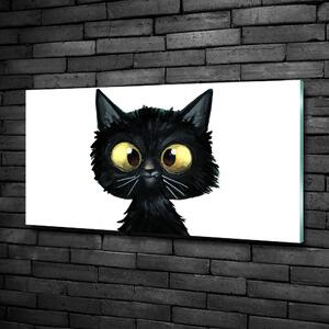 Üvegkép Illusztráció egy macska