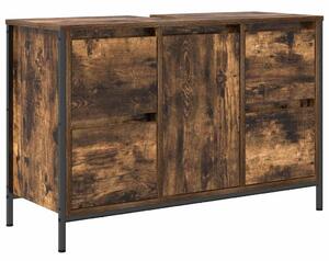 VidaXL füstös tölgy mosdószekrény fiókokkal 90x34,5x60 cm