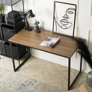 ROSS Íróasztal 120 cm rusztikus tölgy/fekete