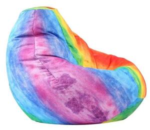 Pufrelax Nirvana Grande babzsák fotel - Vízálló huzat, kültéri használatra is, polisztirol gyöngyökkel töltve - Rainbow Watercolour