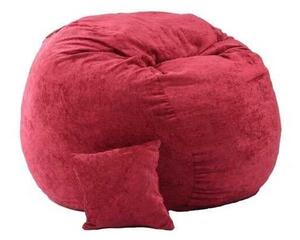 Pufrelax King Size XL Babzsák fotel + Párna - Textil huzat - Memory Mix szivacspehely töltet - Meggypiros