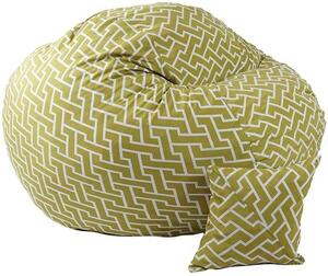 Pufrelax King Size Babzsák fotel + Párna - Textil huzat - Memory Mix szivacspehely töltet - Zippity Green